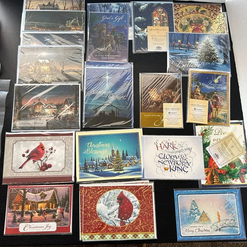 Lot 53 Christmas Ornament & Greeting Cards w/ Envelope St. Josephs Indian School